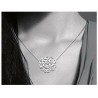 Collier pendentif ajourée arabesque en Argent Massif 925/000 Bijoux Femme Neuf