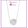 Collier pendentif ajourée arabesque en Argent Massif 925/000 Bijoux Femme Neuf