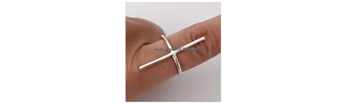 Bague Forme Croix en Argent Massif 925/1000 Taille choix Poinçonné Bijoux femme