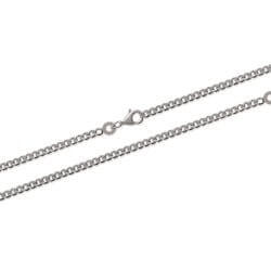 Chaîne De Cou Maille Gourmette Serrée  60CM Argent Massif 925/000  Bijoux NEUF