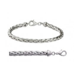 Bracelet Maille Palmier 19CM En Argent Massif 925/1000  Bijoux Femme Neuf