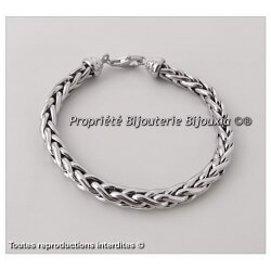 Bracelet Maille Palmier 19CM En Argent Massif 925/1000  Bijoux Femme Neuf