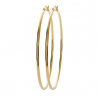 Grandes Créoles Lisses 5cm Acier Inoxydable 316L PVD Doré  Bijoux Femme
