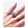 Bague Multi Rangs ZIRCONIUM Entrelacés  Argent Massif 925/000 Rhodié CHOIX