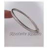 Bracelet Jonc contour Zirconium Ouvrable Argent Massif 925/1000 Bijoux Femme