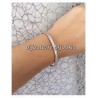 Bracelet Jonc contour Zirconium Ouvrable Argent Massif 925/1000 Bijoux Femme