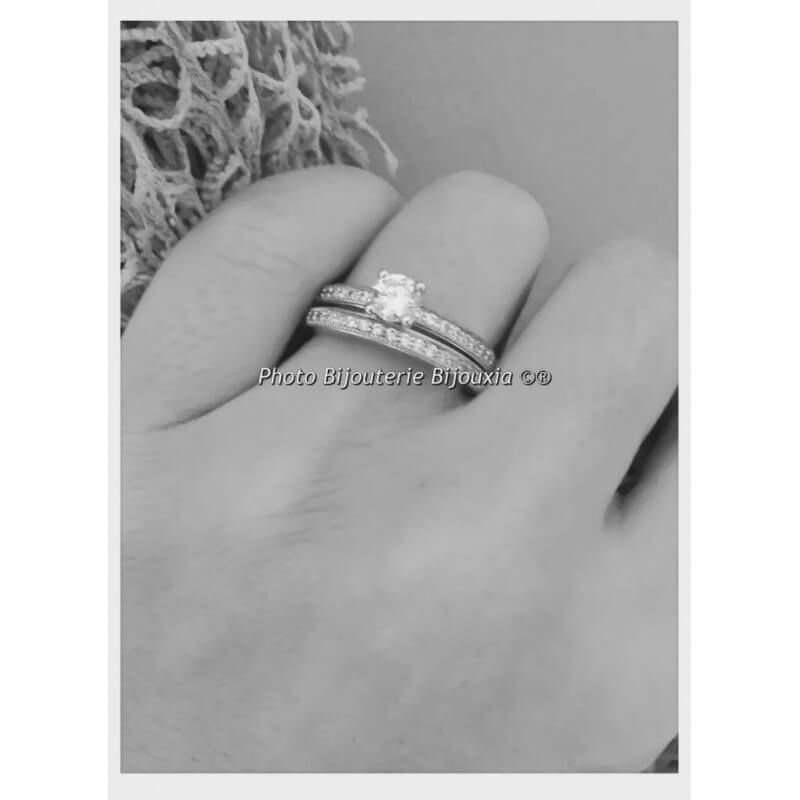 Bague Ancienne Argent Massif 925 - Jonc Alliance Dôme Taille 56