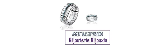 Bague Feuille Turquoise Empierrée Argent Massif 925/1000 Bijoux T50-52-54-56-58