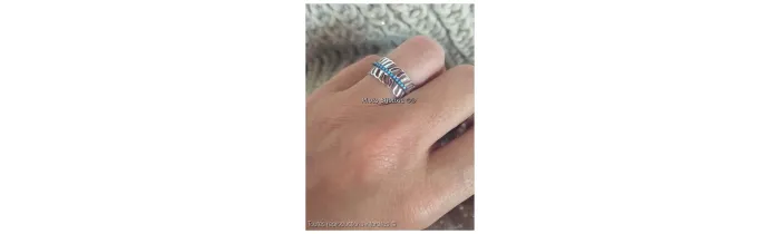 Bague Feuille Turquoise Empierrée Argent Massif 925/1000 Bijoux T50-52-54-56-58