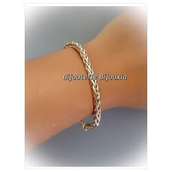 Bracelet Maille Palmier Plaqué Or 18 Carats Garanti 10 ans Bijoux Femme