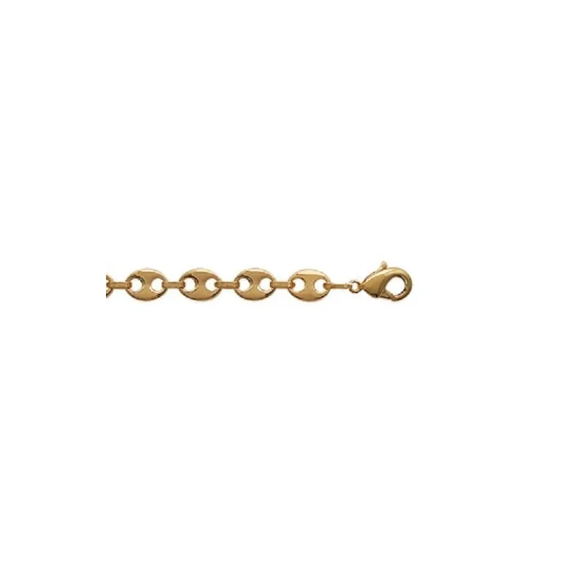 Chaîne Maille Grain De Café Plaqué Or 18 Carats - Bijou Homme élégant