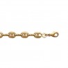 Chaîne Maille Grain De Café 4MM - 50 CM Plaqué or 18 CARATS 750/1000  Bijoux 