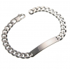 Bracelet HOMME Gravure Identité Gourmette 21 CM X 8MM Argent Massif 925/1000