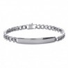 Bracelet HOMME Gravure Identité Gourmette 21 CM X 8MM Argent Massif 925/1000