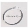 Bracelet Maille Plate Miroir En Argent Massif 925/000 Rhodié Bijoux Femme