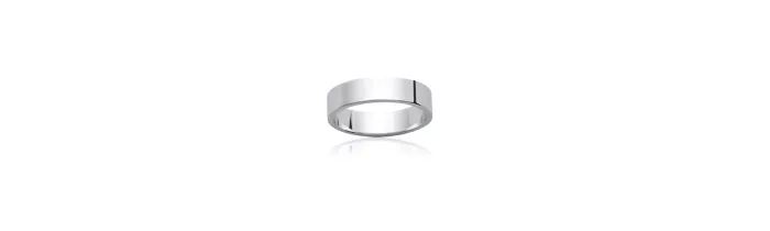 Bague Alliance Lisse Argent Massif 925/1000 Rhodié 50-52-54-56-58-60-62-64-66-68
