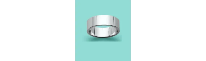 Bague Alliance épaisse Argent Massif 925 Rhodié 50-52-54-56-58-60-62-64-66-68