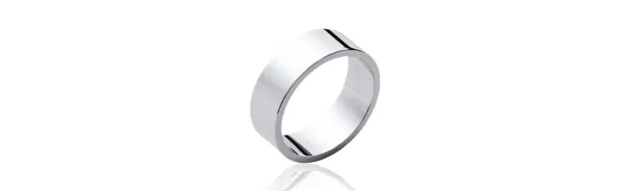 Bague Alliance épaisse Argent Massif 925 Rhodié 50-52-54-56-58-60-62-64-66-68