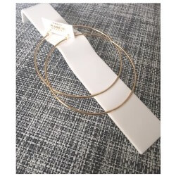 Boucles D'oreilles Grandes Créoles 8 CM  Plaqué Or 18 Carats NEUF