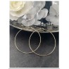 Boucles D'oreilles Grandes Créoles 8 CM  Plaqué Or 18 Carats NEUF