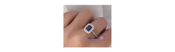 Bague CZ Saphirs ZIRCONIUM Plaqué or 18 Carats 5 Microns  Bijoux NEUF 