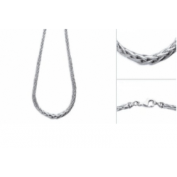 Collier maille palmier Argent massif 925/1000 Bijoux femme Qualité Bijouterie