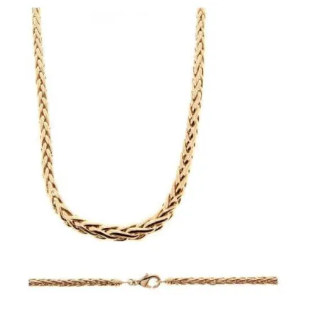 LES POULETTES BIJOUX - Collier Plaqué Or Maille Palmier - Bijou Fantaisie Créateur Élégant