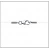 Collier Fil De Nylon Coeur  ZIRCONIUM  Argent Massif 925/000 Bijoux Femme