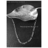 Chaîne Maille Figaro  55 cm Argent Massif 925/1000 Bijoux Homme NEUVE