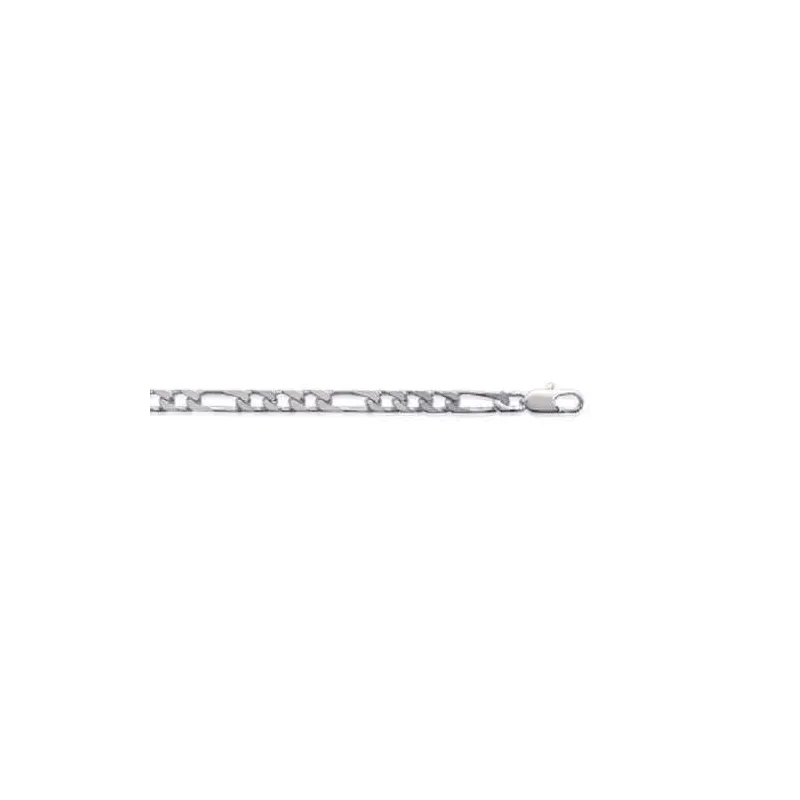 Chaîne En Argent Massif Maille Figaro - Longueur 45cm - Poids 4,20g - Occasion