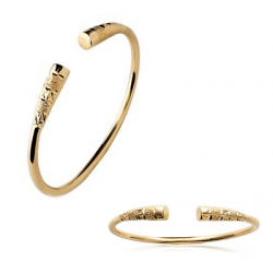 Bracelet Jonc ouvert  Plaqué Or 18 Carats 750/1000 Garanti 10 ans Bijoux Femme