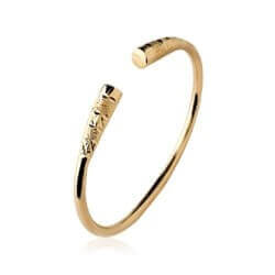 Bracelet Jonc ouvert  Plaqué Or 18 Carats 750/1000 Garanti 10 ans Bijoux Femme