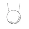 Collier Ronde de cristaux Oxyde de Zirconium Argent Massif 925/1000