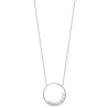 Collier Ronde de cristaux Oxyde de Zirconium Argent Massif 925/1000