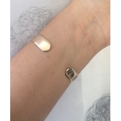 Bracelet Jonc Ouvert Plaqué Or 18 Carats 750/1000