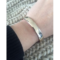 Bracelet Jonc Ouvert Plaqué Or 18 Carats 750/1000