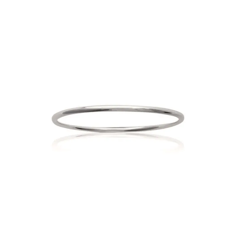 Bracelet Jonc En Argent Massif 925 Rhodié - 6,2 Cm - Parfait Pour Offrir Ou Se Faire Plaisir