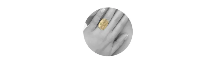 Bague Large Ajourée Arabesques En Plaqué or 18 Carats 750/1000 Bijoux