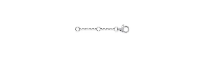 Apprêt extension chaînette 3,5 cm Argent Massif 925/1000 bracelet/Collier