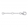Apprêt extension chaînette 3,5 cm Argent Massif 925/1000 bracelet/Collier