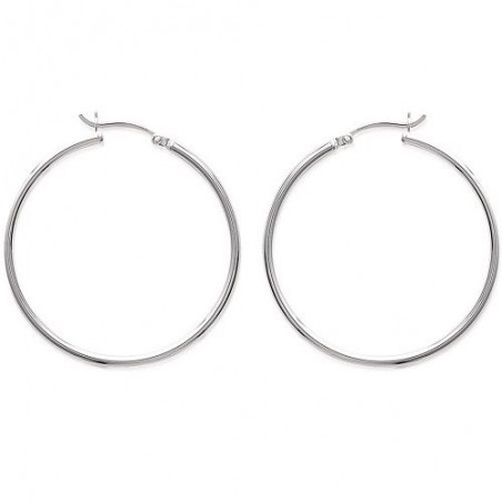 Créoles Dorées à L'or Rose 4cm - Bijoux Femme - Plaqué Argent - Modèle AB-7705