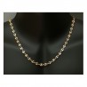 Chaîne 50CM x 6MM Maille Grain De Café Plaqué or 18 CARATS Bijoux