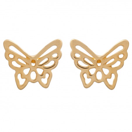Boucles D'oreilles Ajourées Papillons En Plaqué or 18 CARATS