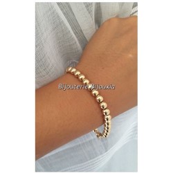 Bracelet Moderne Maille Boules Plaqué Or 18 carats Garanti  NEUF  Bijoux Femme