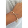 Bracelet Moderne Maille Boules Plaqué Or 18 carats Garanti  NEUF  Bijoux Femme