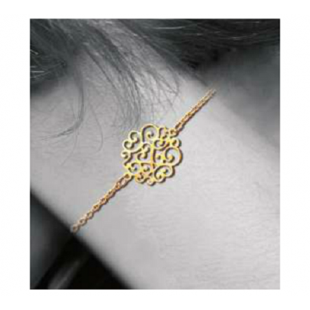 Bracelet ajouré arabesque en Plaqué or 18 Carats Bijoux Femme