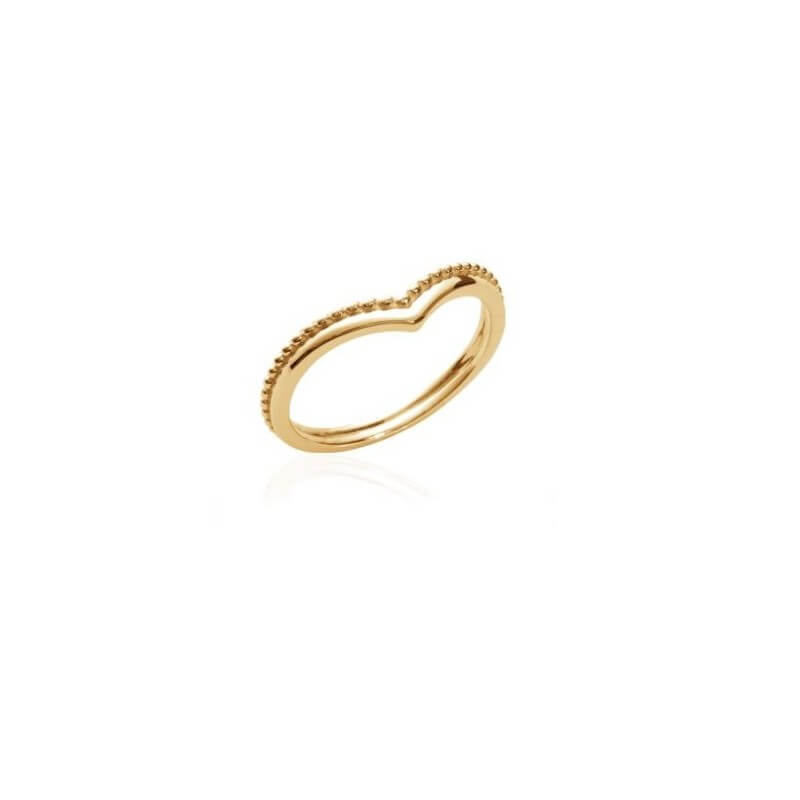 Bague Alliance Billes Plaqué Or 18 Carats Bijoux T50-52-54-56-58-60