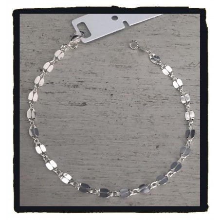 Bracelet Petites Mailles En Argent Massif 925/000 Bijoux Femme