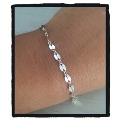 Bracelet Petites Mailles En Argent Massif 925/000 Bijoux Femme