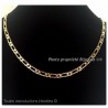 Chaîne Maille Figaro Diamantée 1-1 Plaqué Or 18 carats Garanti  NEUF  Bijoux